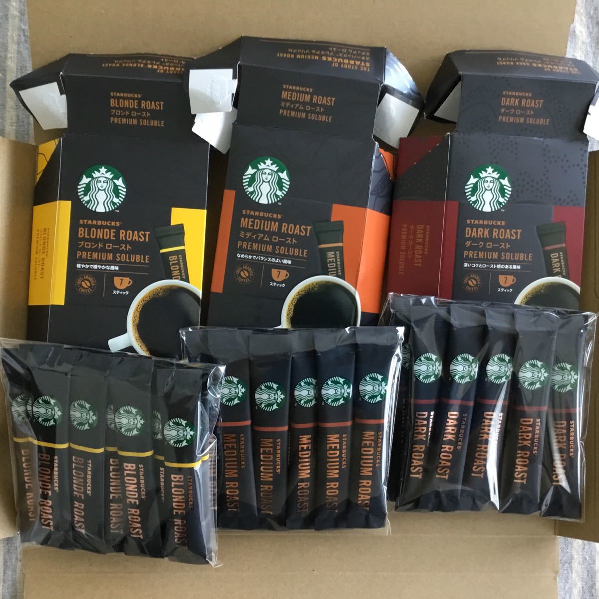 スターバックス プレミアムソリュブル  コーヒー　3種6箱分　STARBUCKS コストコ インスタントコーヒー