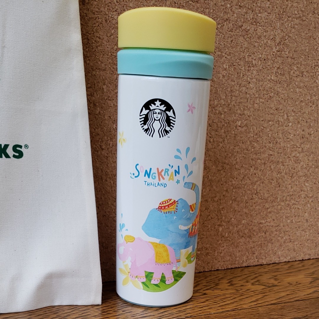 タイで購入 スタバタンブラー 水掛け祭バージョン  ステンレスボトル STARBUCKS ステンレスタンブラー　未使用品