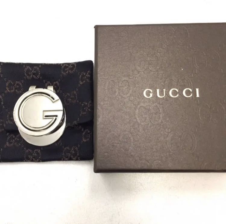 グッチ マネークリップ Gマーク Gロゴ ヴィンテージ 箱 保存袋付き メンズ GUCCI_画像2