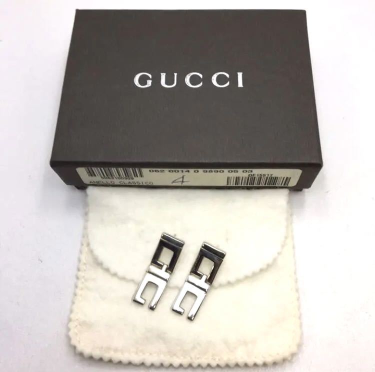  Gucci earrings G Mark Vintage SV925 GUCCI swaying 