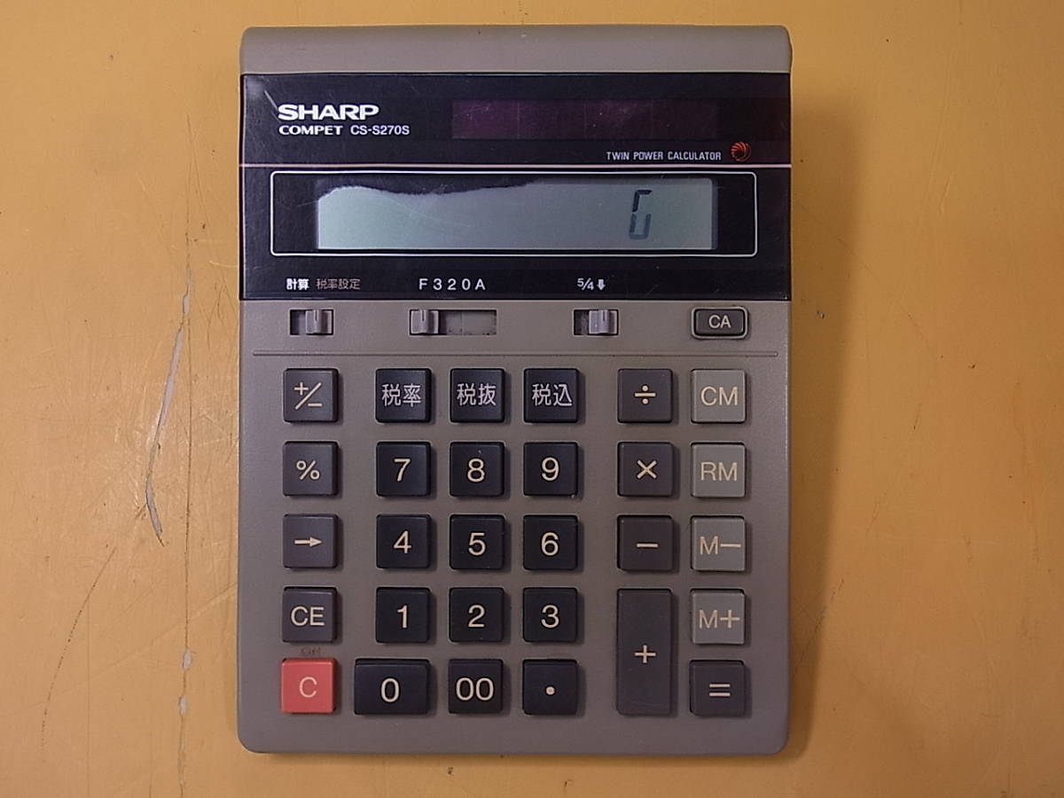 *I/171* sharp SHARP*12 column calculator COMPET*CS-S270S* operation unknown * Junk 