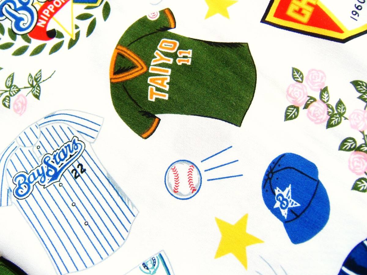 The Ritomo`s Baseball Club 横浜ベイスターズ アロハシャツ 半袖シャツ 大洋ホエールズ 湘南シーレックス オールドユニフォーム柄の画像8