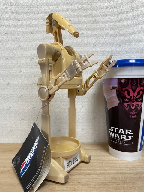 PEPSI MAN ペプシマン ドリンクボトル ボトルキャップ スターウォーズ EPISODE DARTH MAUL 　ドリンクホルダー　バトルドロイド　3個セット_画像2