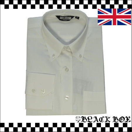 英国 インポート RELCO LONDON レルコ ロンドン オックスフォード ボタンダウンシャツ MODS モッズ SKINS スキンズ PUNK  パンク ホワイト M