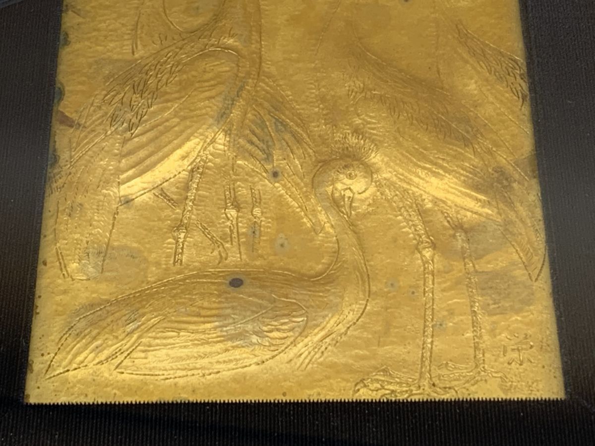 [ copper board relief ].: work gold paint .[.. map ] amount :Ross Kai 1969-1 WinnerMs genuine work outside fixed form possible L0129I