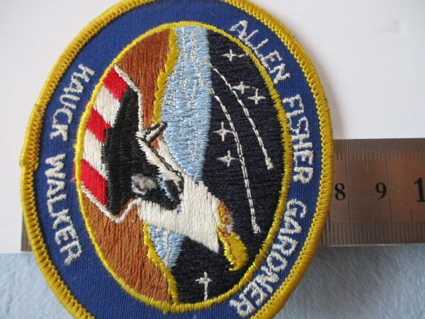 【送料無料】80s スペースシャトル計画『STS-51-A』ディスカバリー号 刺繍ワッペン/パッチ アップリケ宇宙飛行士ロケット宇宙船 U1_画像9