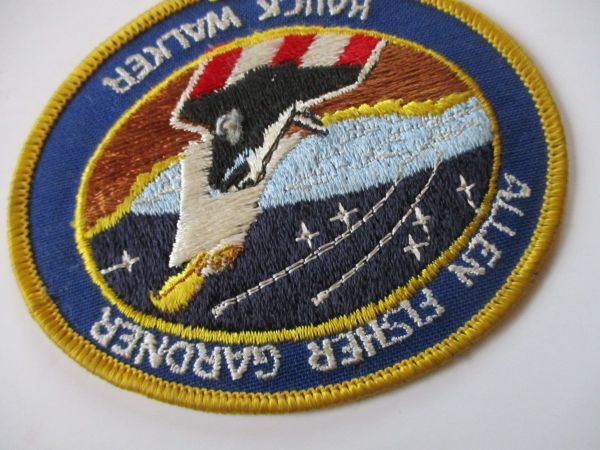 【送料無料】80s スペースシャトル計画『STS-51-A』ディスカバリー号 刺繍ワッペン/パッチ アップリケ宇宙飛行士ロケット宇宙船 U1_画像3