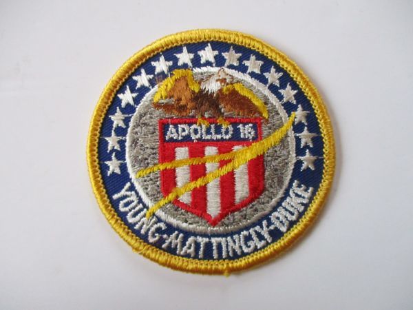 【送料無料】80s アポロ計画『アポロ16号』APOLLO16刺繍ワッペン/鷹ミッション徽章パッチUSAアップリケ宇宙飛行士ロケット宇宙船 U1_画像1