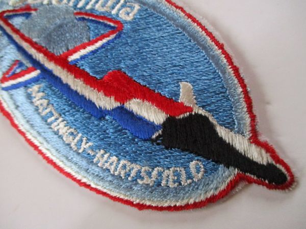 【送料無料】90s スペースシャトル計画『STS-4』コロンビア号 刺繍ワッペン/パッチ アップリケ宇宙飛行士ロケットNASA宇宙船 U1_画像3