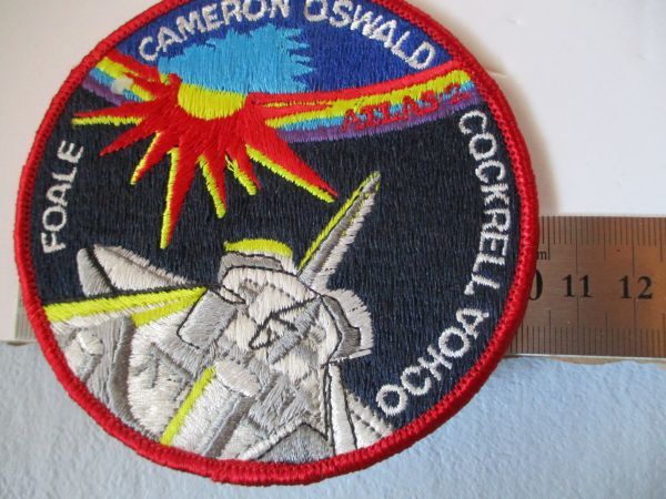 【送料無料】90s NASAスペースシャトル計画『STS-56』ディスカバリー刺繍ワッペン/パッチUSAアップリケ宇宙飛行士JAXA飛行記念バッジ U2_画像8