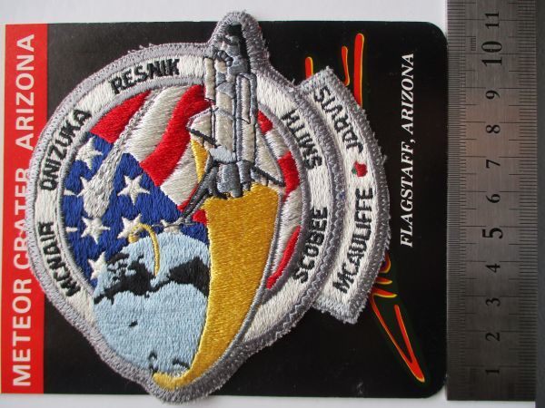 【送料無料】90s スペースシャトル『STS-51-L』チャレンジャー刺繍ワッペン/METEOR CRATERメテオクレーターARIZONAアリゾナ宇宙NASA U3_画像9