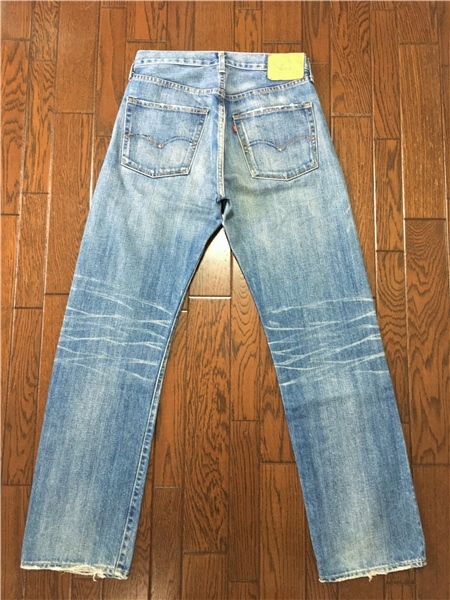 リーバイス ＬＥＶＩ’Ｓ ７１５０１ ビッグＥ ビンテージ レプリカ ひげ落ち ジーンズ ｗ３２ 縦落ち ユーズド加工 復刻 デニム 赤耳_画像6