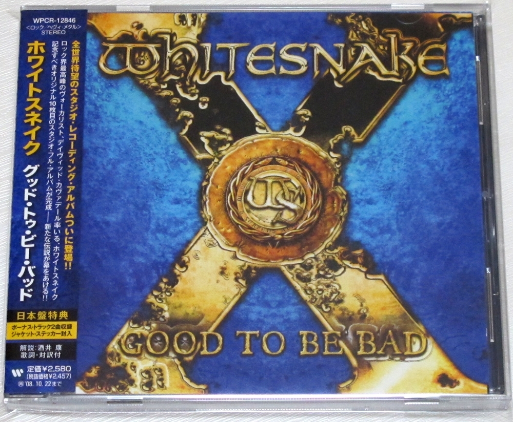 ◇ ホワイトスネイク WHITESNAKE グッド・トゥ・ビー・バッド GOOD TO BE BAD 初回盤 ステッカー付き 日本盤 帯付き WPCR-12846 新品同様◇_画像1