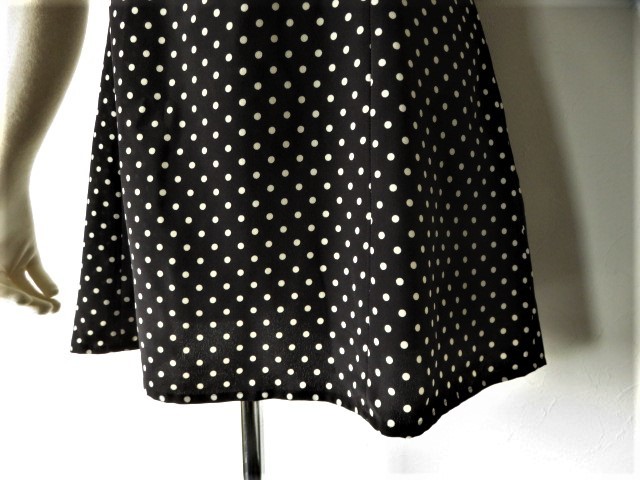 # fine quality beautiful goods [MELROSE] Melrose high class made in Japan tunic 9 number M sleeveless blouse black dot pattern polka dot w536