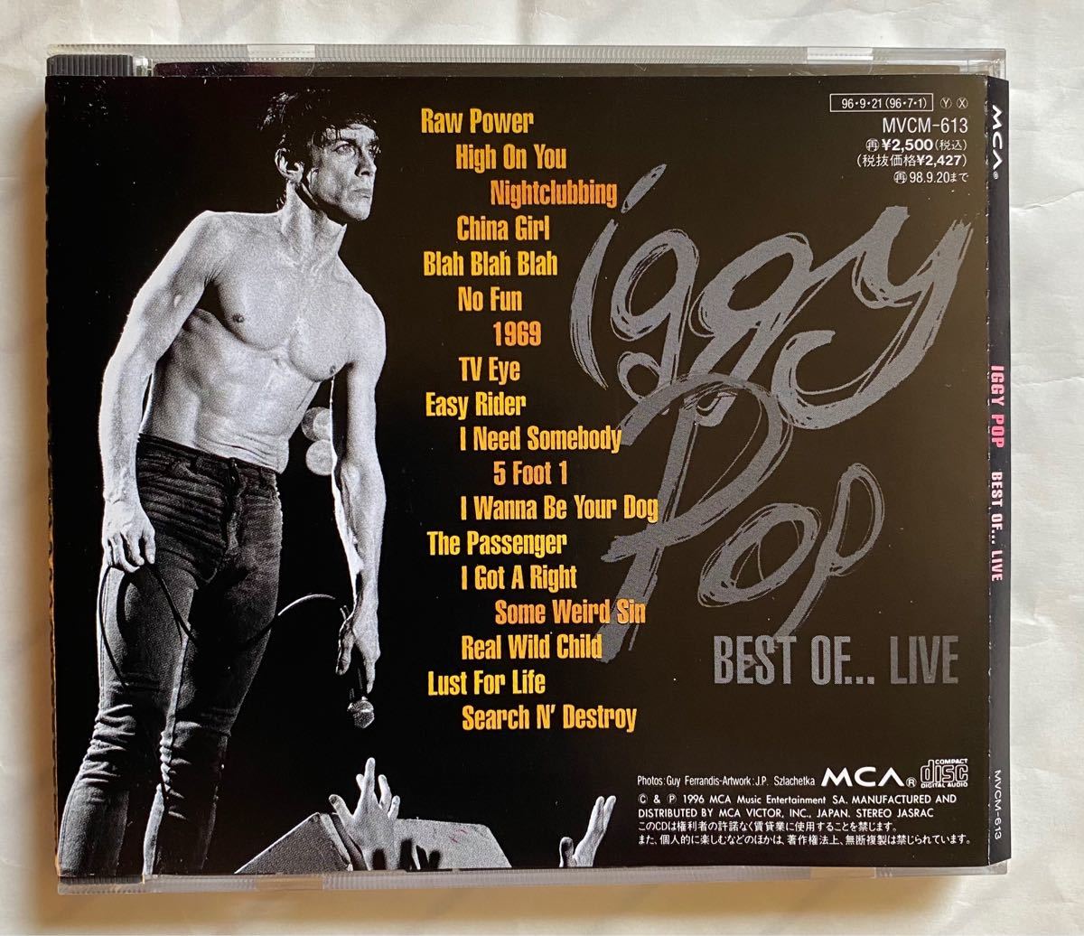 ベスト・オブ・ライヴ Iggy Pop イギー・ポップ Best Of...Live 中古CD