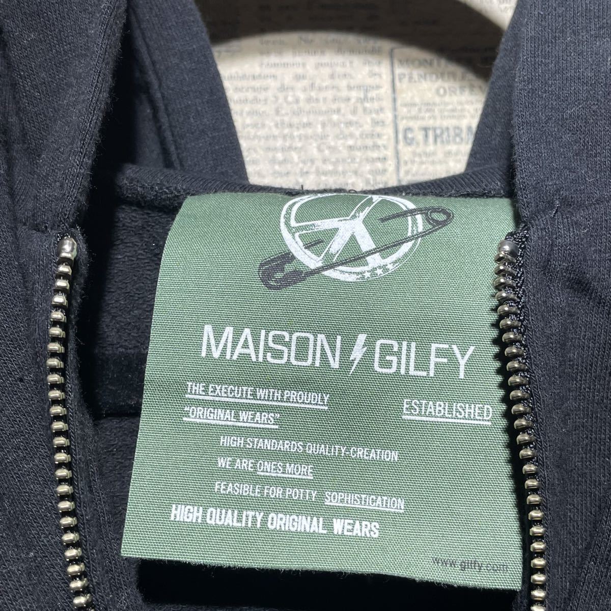 MAISON GILFY mezzo n Gilfy Zip выше Parker size M