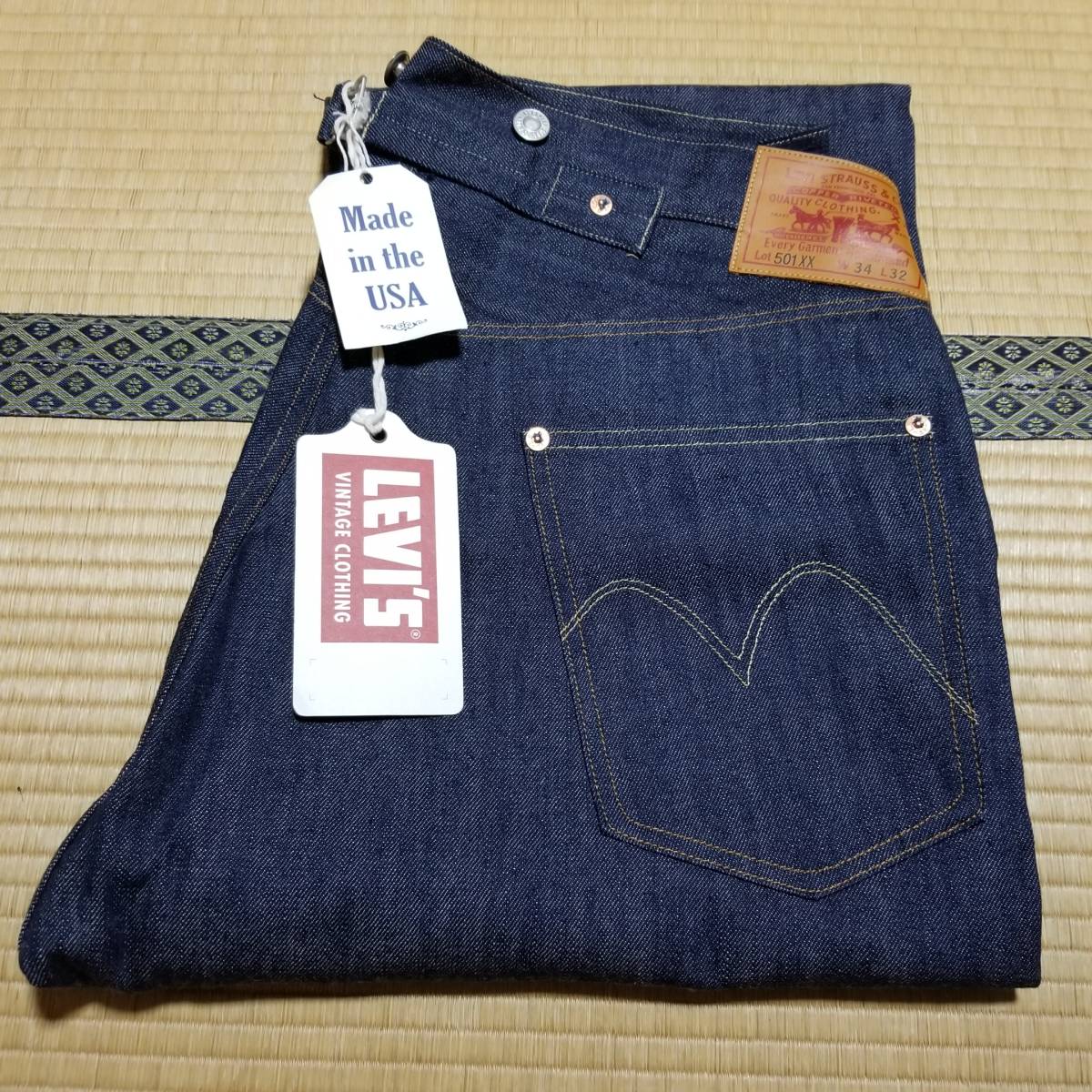 米国製　リーバイス　501XX　1915年モデル　15501-0008　W34　LEVI'S VINTAGE CLOTHING　501　LEVIS　LVC　復刻　34　ジーンズ　1915_米国製LEVI‘S 501XX 1915年モデル 復刻