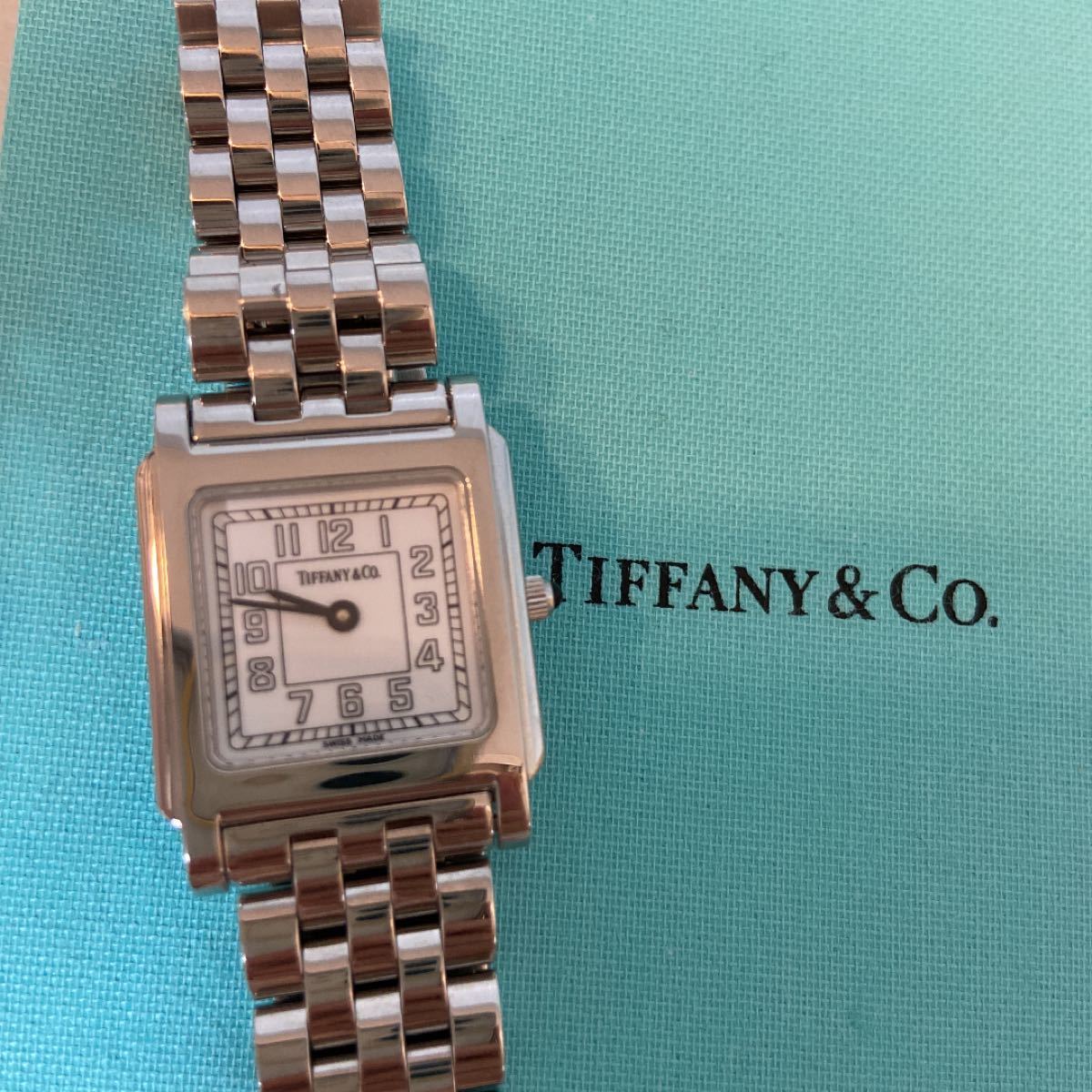 ティファニー クラシック スクエア シルバー アラビア Tiffany 腕時計　レディース　アナログ