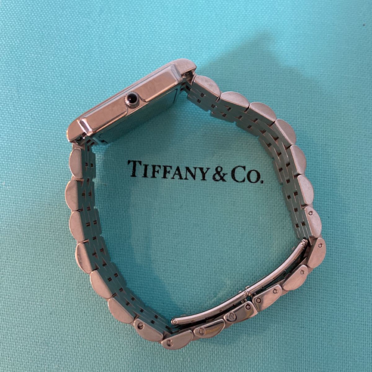 ティファニー クラシック スクエア シルバー アラビア Tiffany 腕時計