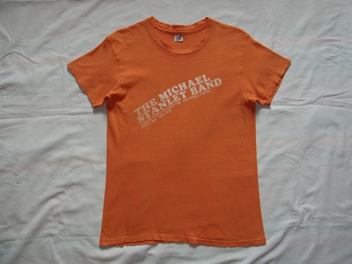 ☆ 70s USA製 ビンテージ Michael Stanley Band マイケル・スタンレー・バンド 1978 ライブ Tシャツ sizeM オレンジ ☆古着 MSB ロック 80s_画像2