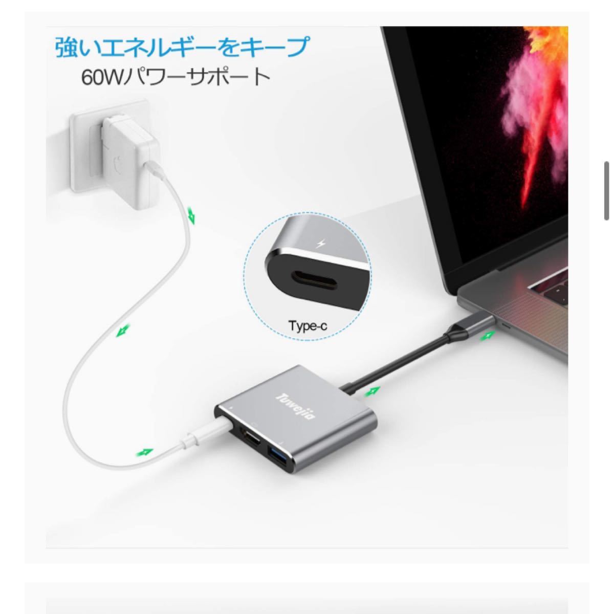USB Type c HDMI アダプタ Tuwejia usb タイプc