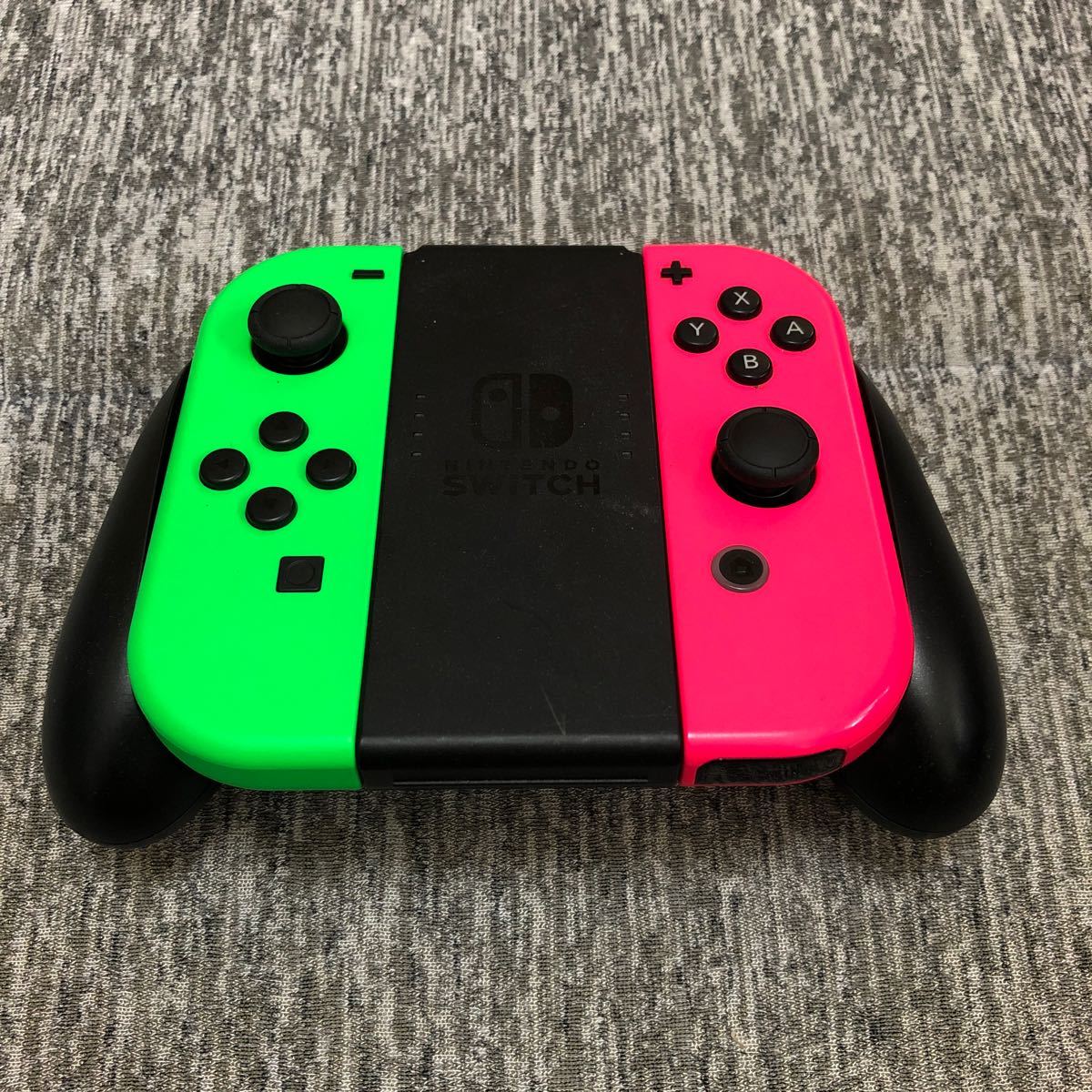 Nintendo Switch Joy Con ネオングリーン　ネオンピンク　 ジョイコングリップおまけ付き