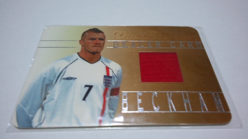 Futera 2001 David Beckham DEALER CARD Jersey VERY RARE! ベッカム