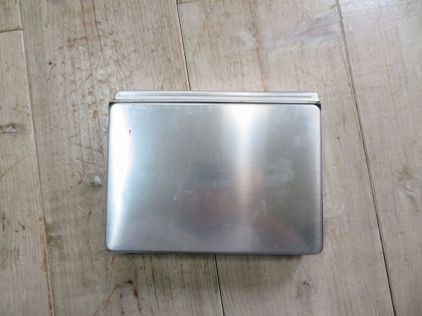 [USED/ have been cleaned ] aluminium lunch box extra-large made in Japan for searching = Showa Retro / camp / container / food ingredients / waterproof / case / toolbox / small box /B0620