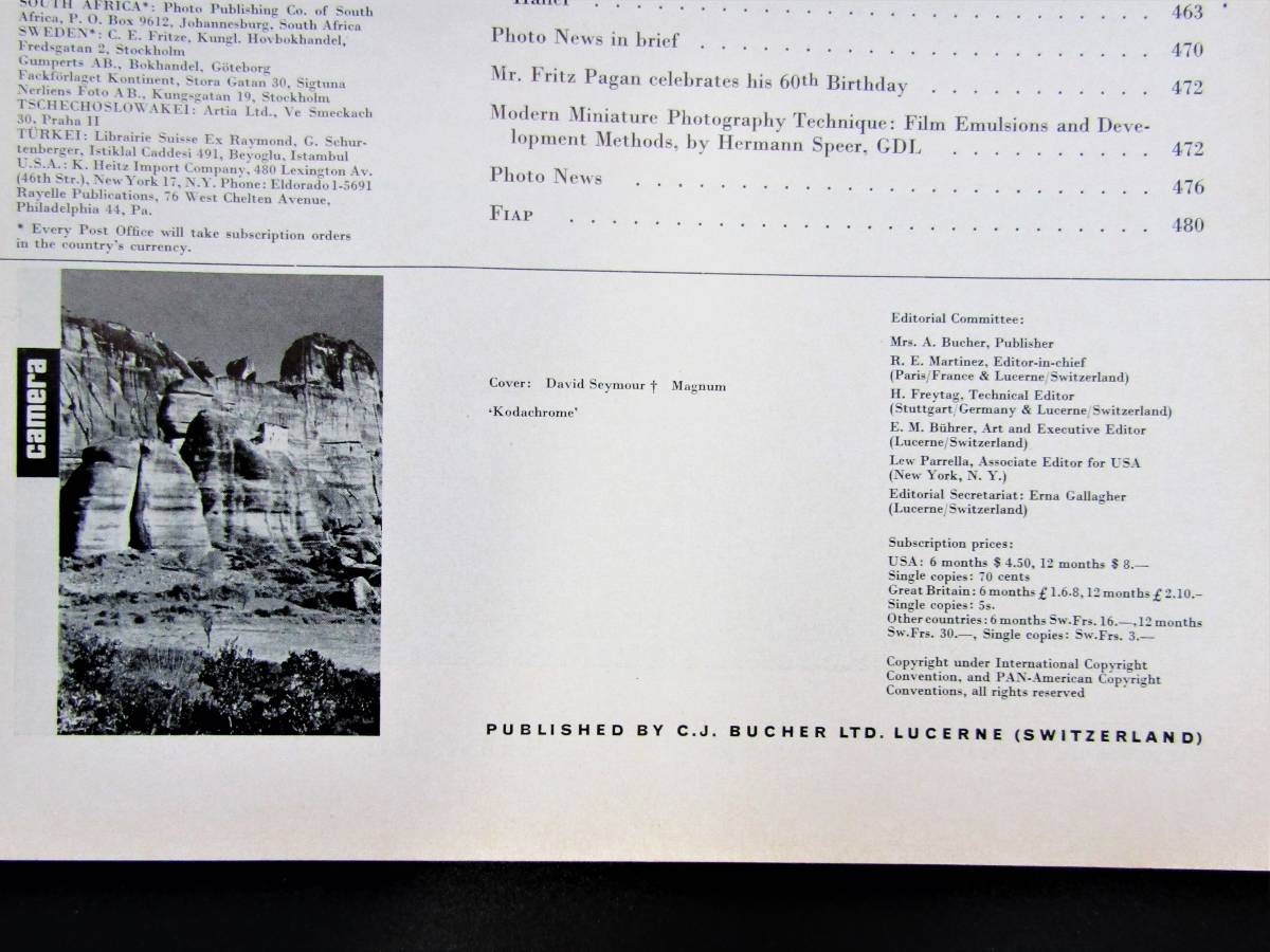 古い雑誌/camera/1957年10月号No.10/写真と映画のための国際雑誌/英語版/36年目/FIAP公式機関国際写真芸術連盟/_画像3