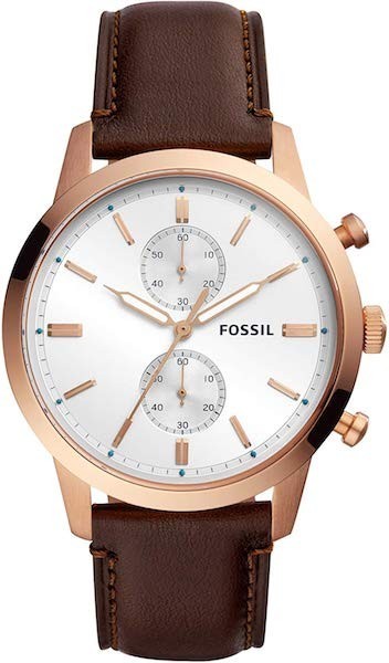 FOSSIL フォッシル fs5468 Townsman タウンズマン rosegold brown leather mens ローズゴールド ブラウンレザー メンズ 腕時計