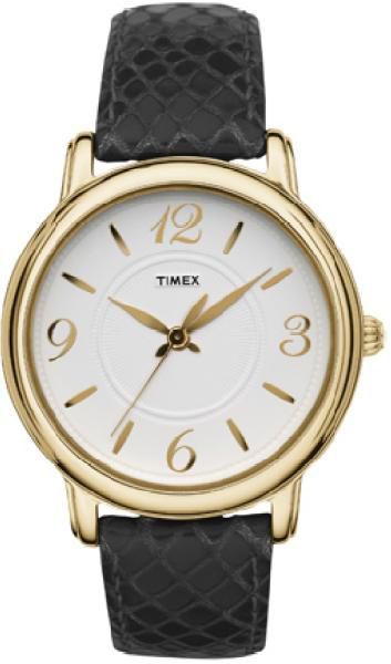 TIMEX タイメックス t2n619 Gold Black Leather Strap レディース　腕時計