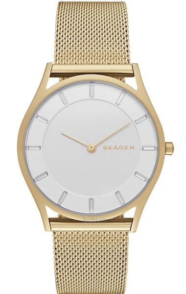 SKAGEN スカーゲン Holst white・gold meshband SKW2377 ホワイト・ゴールド ステンレス クォーツ レディース 腕時計