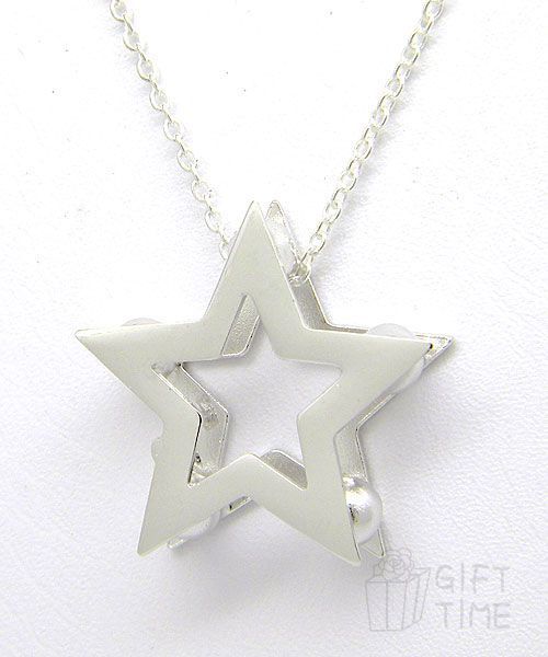 Sterling Silver Cutout Star Necklace　 m11295674 レディース シルバー 星 スター ネックレス_画像2