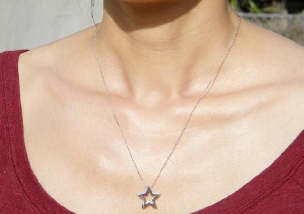 Sterling Silver Cutout Star Necklace　 m11295674 レディース シルバー 星 スター ネックレス_画像5