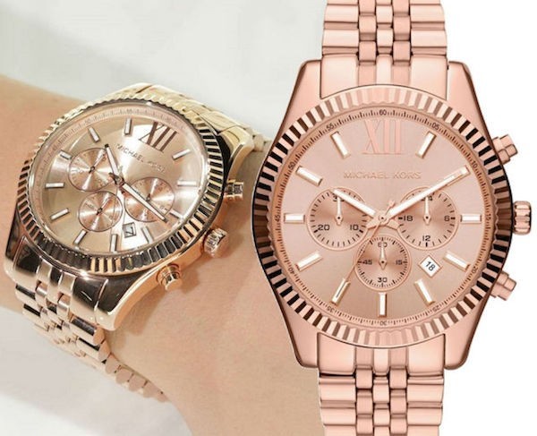 MICHAEL KORS マイケルコース MK8319 Oversized rosegold ローズゴールド オーバーサイズ Lexington クロノグラフ ユニセックス時計_画像4