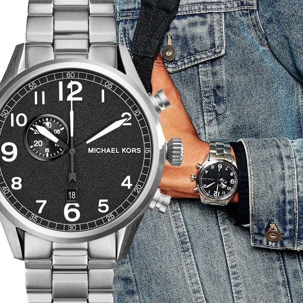 MICHAEL KORS[マイケルコース] mk7066 Hangar Silver Tone メンズ ステンレス クロノグラフ腕時計