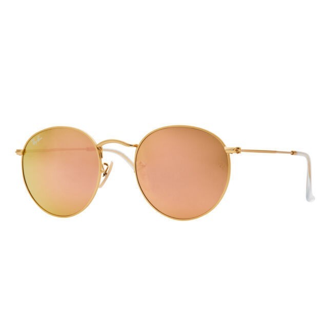 Rayban RayBan RB3447 112/Z2 50mm ROUND METAL раунд розовый зеркало Sunglasses солнцезащитные очки rb3447-112-z2-50mm