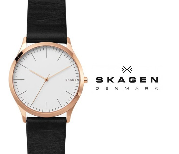 SKAGEN[スカーゲン] skw1102 Jorn Black Leather and Vinther Box Set ブラックレザー ブレスレットセット SKW1102 腕時計