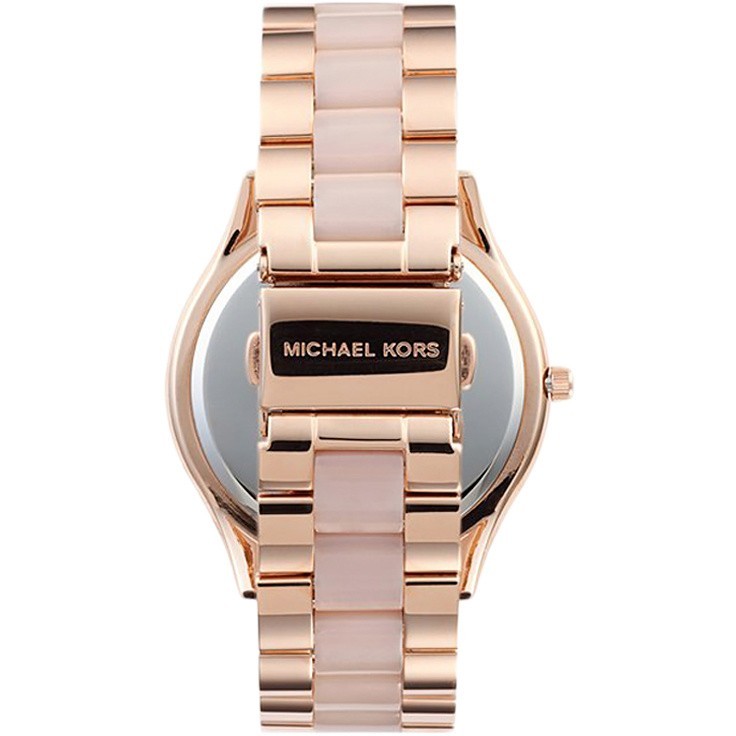 MICHAEL KORS[マイケルコース] Slim Runway スリムランウェイ ピンクベージュ クリスタル レディース 腕時計 mk4288_画像2