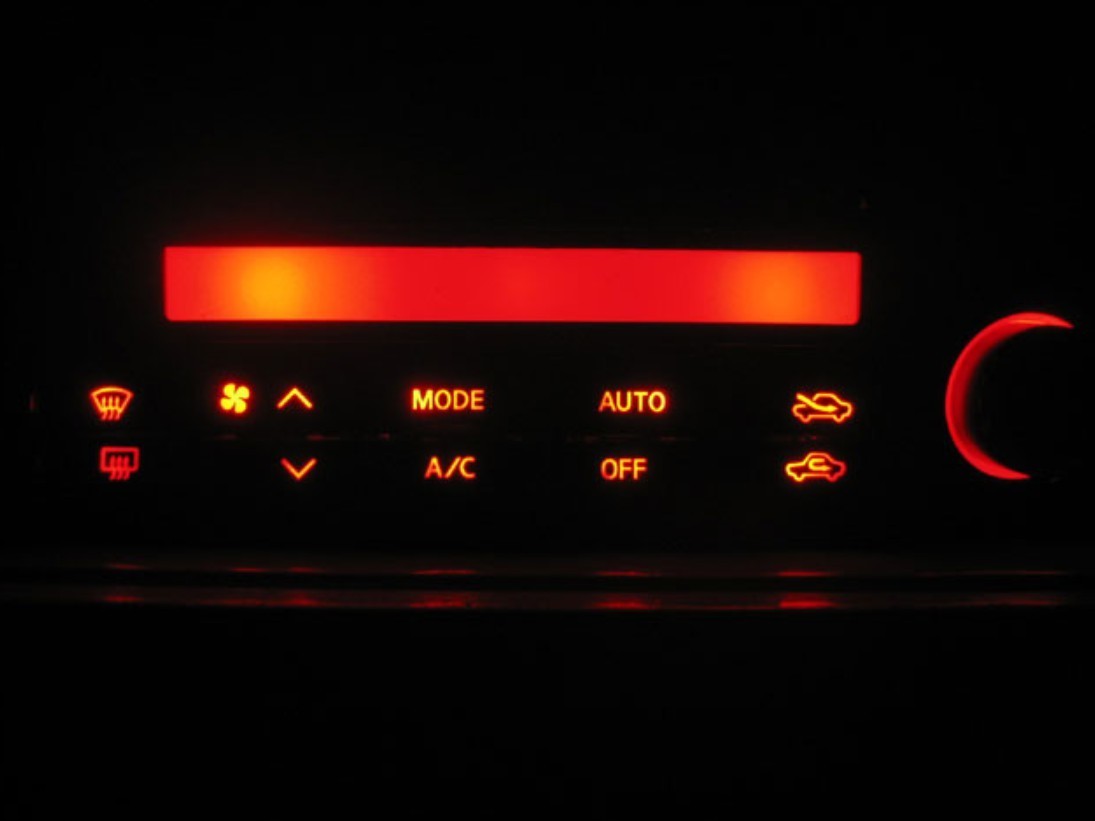 ワゴンR MC12S/22S タコ有 マニュアル表示 インテリアパネル 打ち換え LED エアコンパネル T4.7 T5 T4.2 T3 ウェッジ球 スズキ レッド_画像5