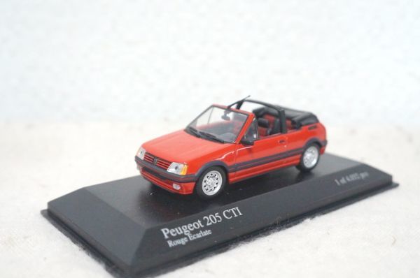 ミニチャンプス プジョー 205 CTI 1/43 ミニカー 赤_画像1