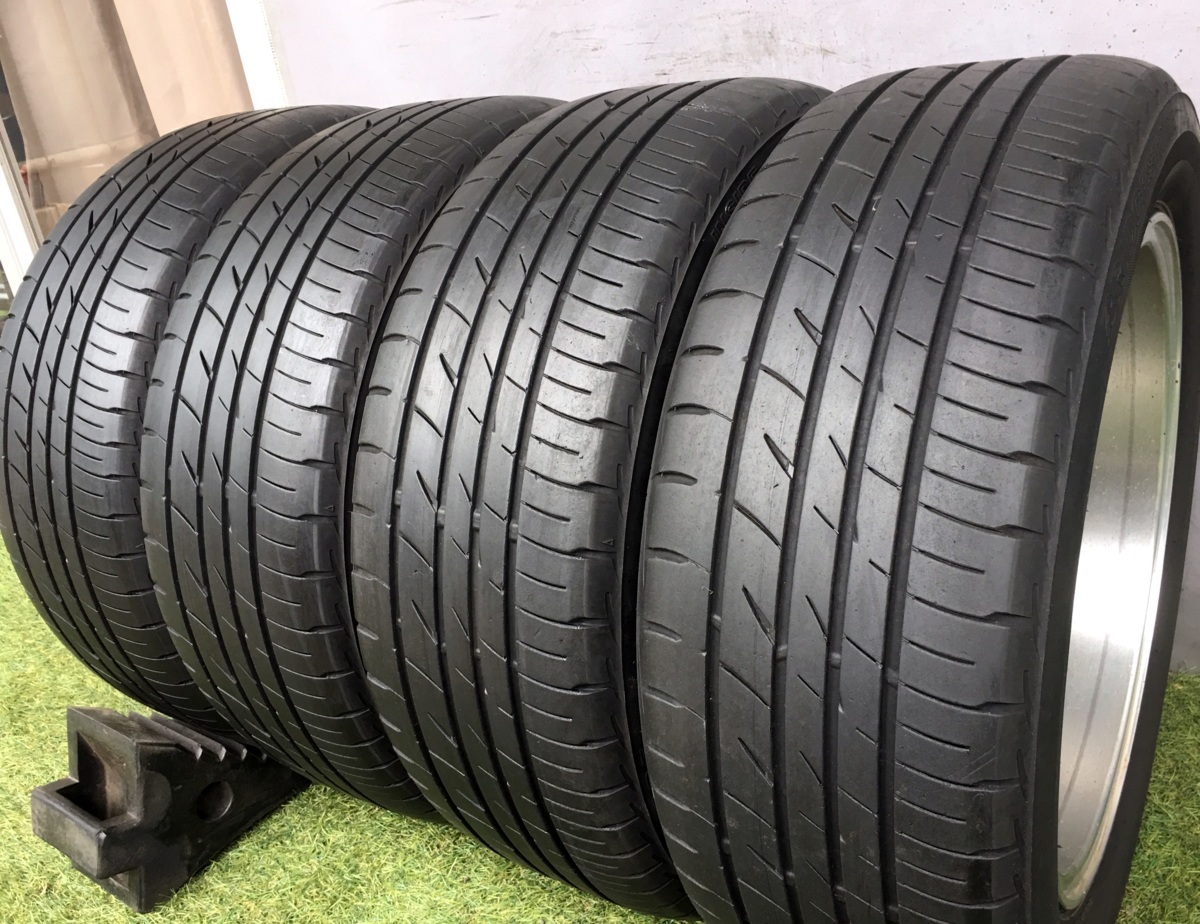 205/55R16,ブリヂストン Playz☆7分山☆+トヨタ純正アルミ,16×6.5JJ,5穴,PCD114.3,ハブ穴60ｍｍ,Off:+50,クラウン,エスティマ☆4本_AD27_残溝：4.5～4.8mm 7分山程度