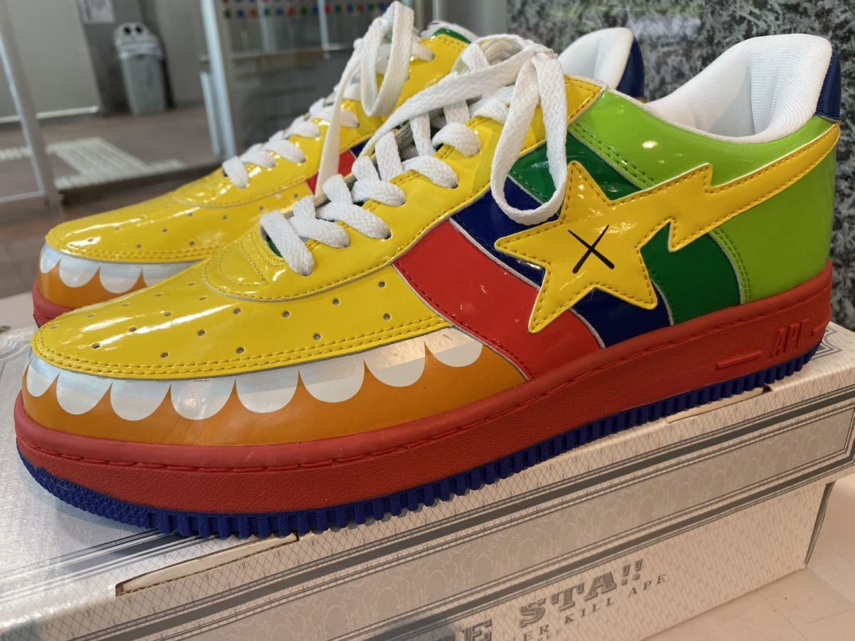 APE KAWS CHOMPERS BAPESTA RAINBOW 1 US12 новый товар 