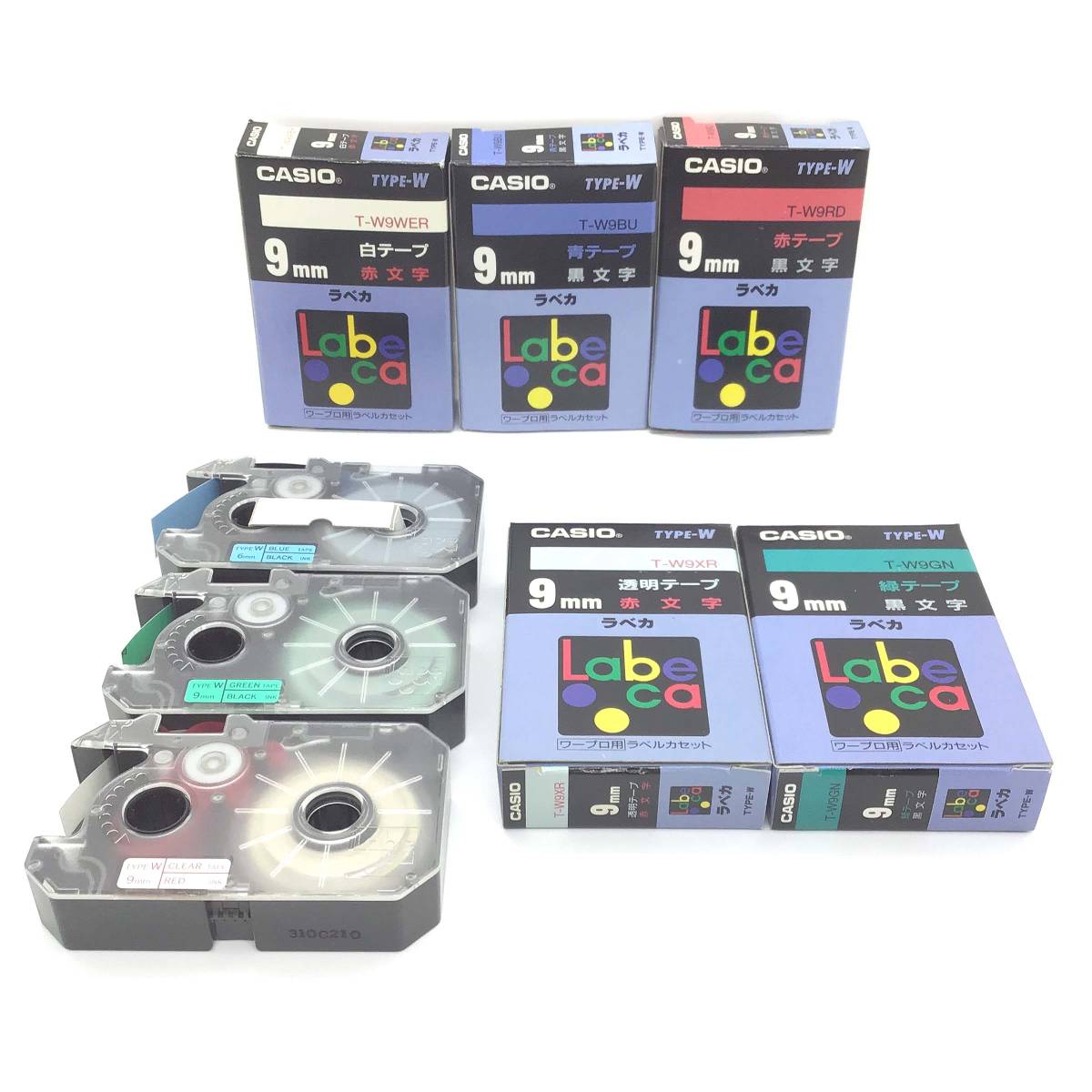 TK[ secondhand goods ]CASIO Casio word-processor for label cassette labekaTYPE-W 6 piece summarize 9mm 6mm