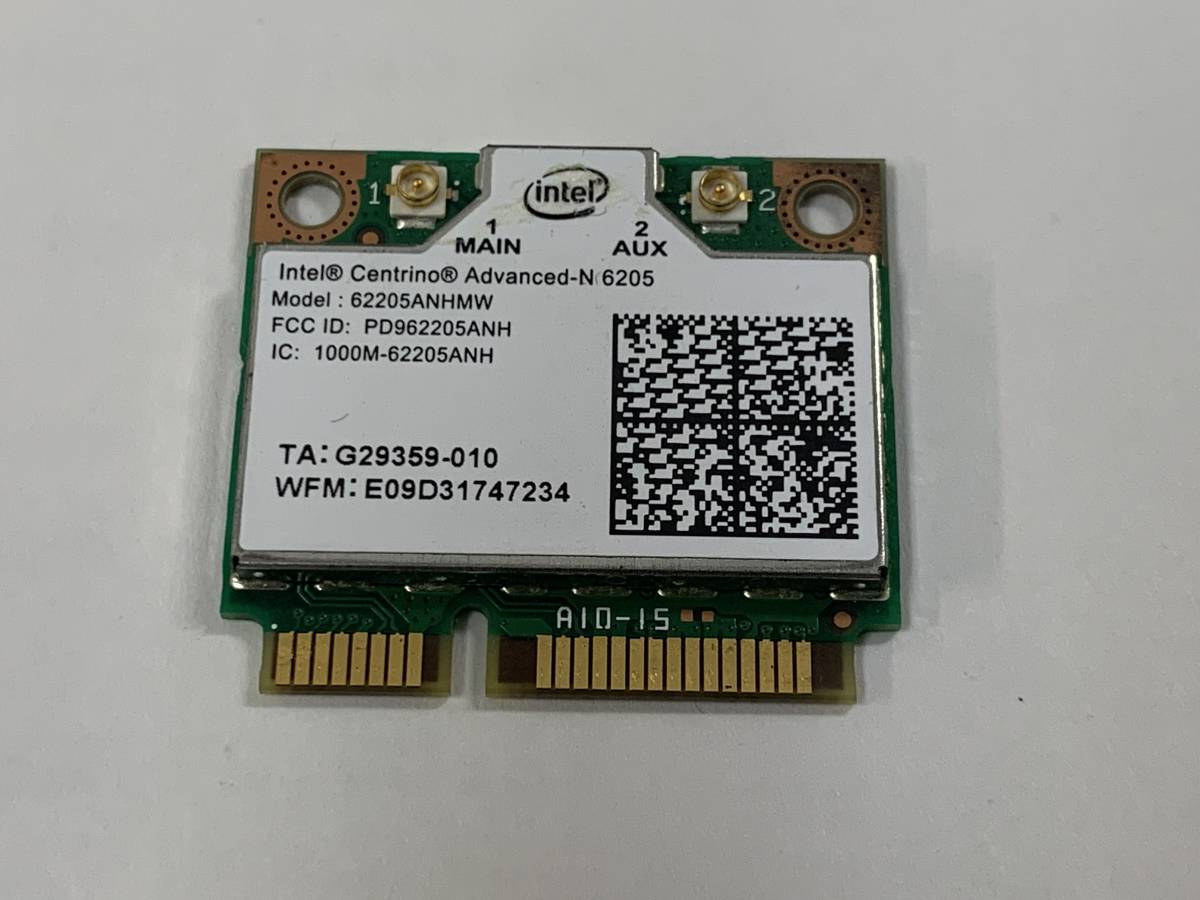 B607)Panasonic CF-NX2RWJCS 用Intel Centrino Advanced-N 6205 62205ANHMW 無線LANカード 中古動作品_画像1