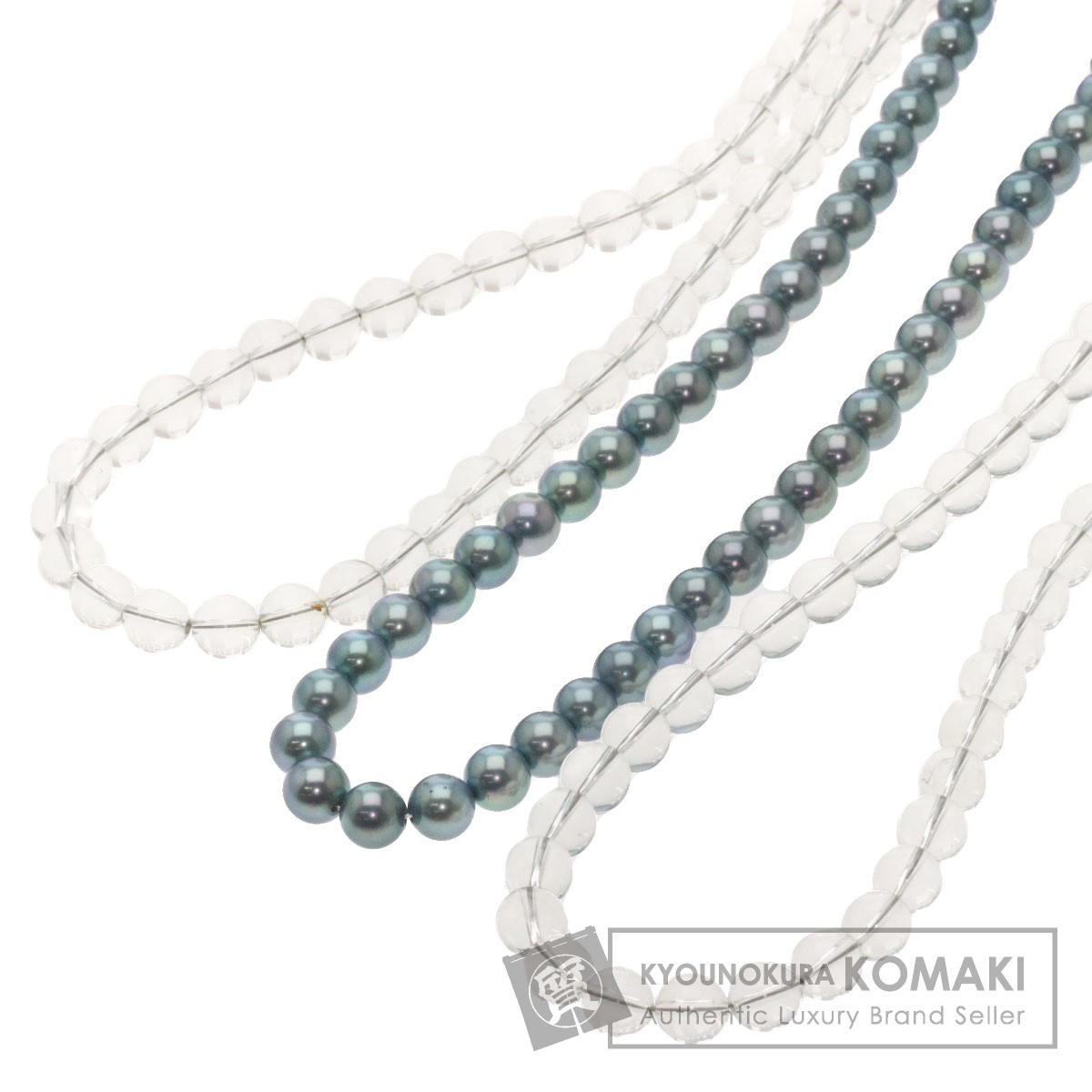 優れた品質 真珠 アコヤパール ジュエリー 水晶 中古品 金属製 ネックレス 3点セット アコヤ真珠