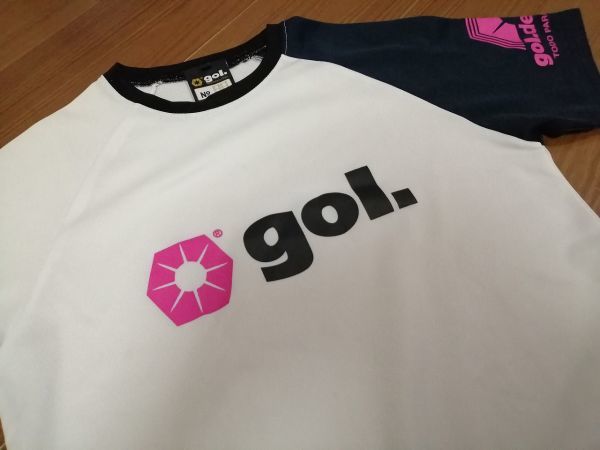 kkaa1106 ■ gol. ■ ゴル サッカー フットサル Tシャツ カットソー トップス 半袖 ドライ 白 M_画像6