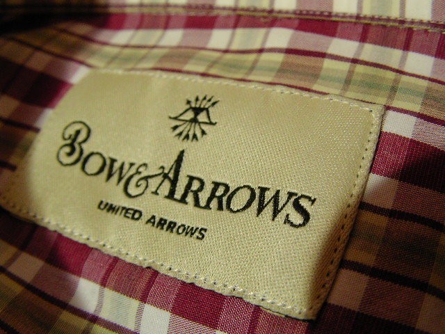 sue370 UNITED ARROWS ■ BOWE ARROWS ■ 長袖 コットンシャツ マルチカラー チェック柄 ボタンダウン 胸ポケット Sサイズ_画像8