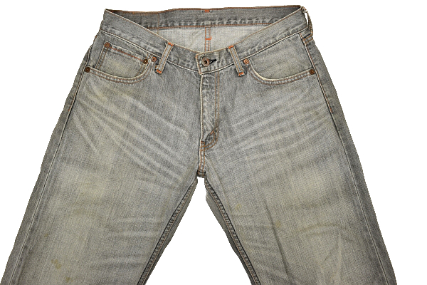 K-2732★Levi's リーバイス OL553-0005 553★ヴィンテージウォッシュ&クラッシュ加工 ブラックデニム ストレートジーンズ W31_画像5