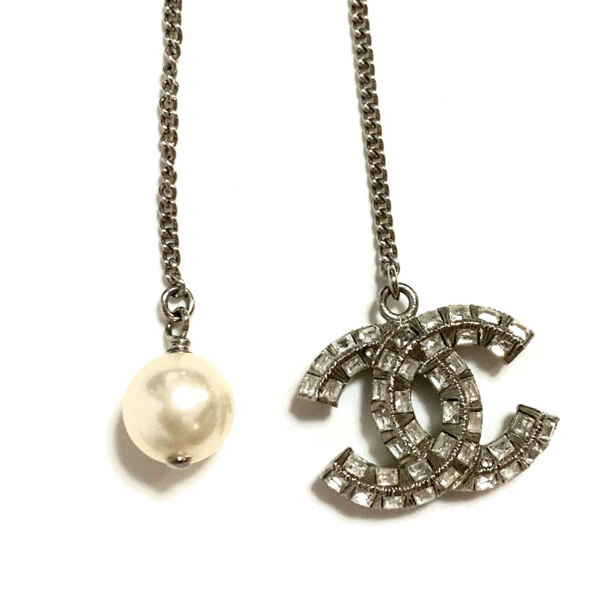 美品箱付 CHANEL シャネル B13 ココマーク&パール ラインストーン